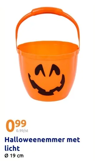 Aanbieding: Halloweenemmer met licht