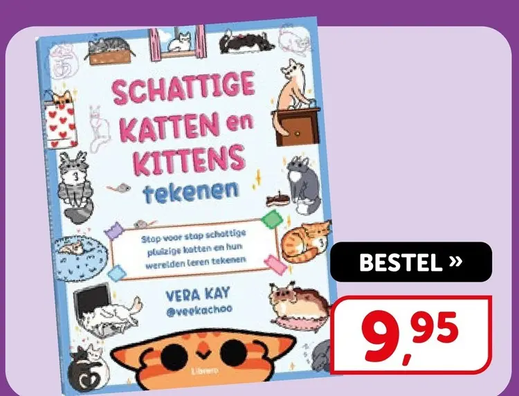 Aanbieding: Schattige katten en kittens tekenen