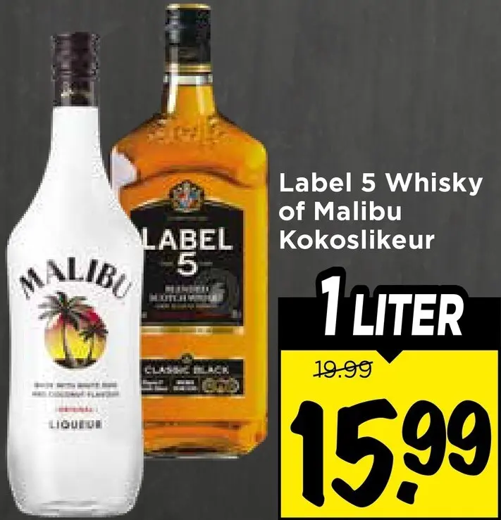 Aanbieding: Whisky of Kokoslikeur