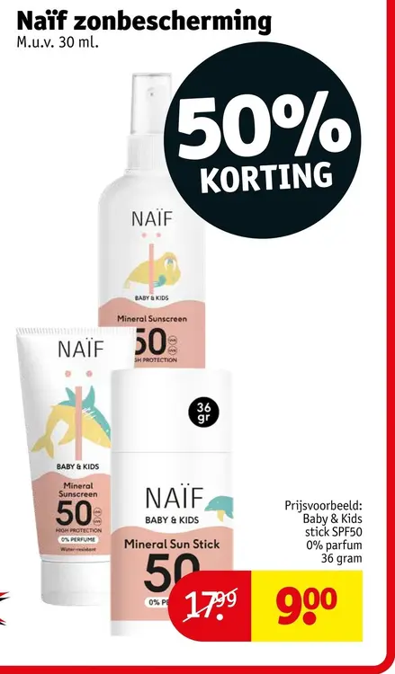 Aanbieding: Naïf zonbescherming