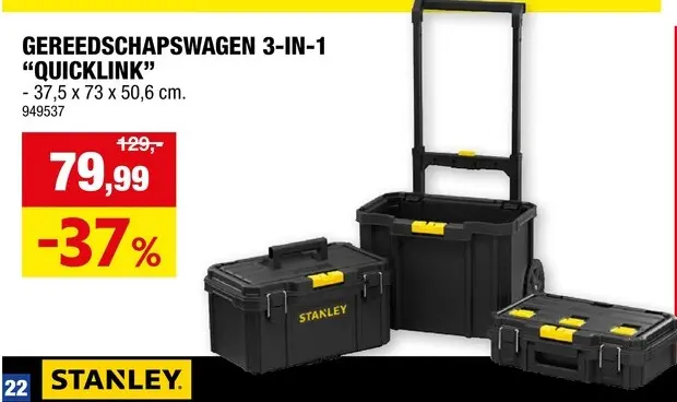 Promotie: Gereedschapswagen 3-in-1 "Quicklink"
