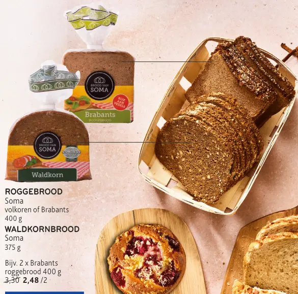 Promotie: Soma Roggebrood of waldkornbrood