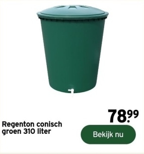 Aanbieding: Regenton conisch groen