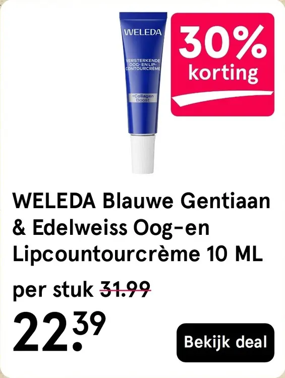Aanbieding: Blauwe Gentiaan & Edelweiss Oog-en Lipcountourcrème