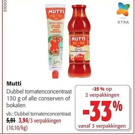 Promotie: Mutti Dubbel tomatenconcentraat of alle conserven of bokalen