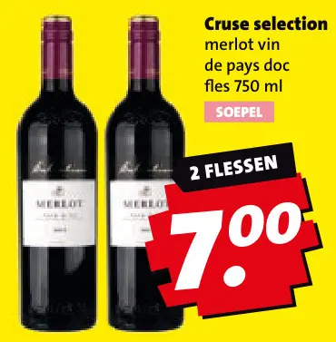 Aanbieding: Cruse selection merlot vin de pays doc