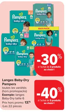 Offre: Langes Baby-Dry Pampers
