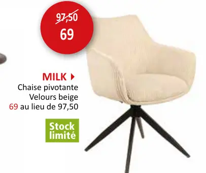 Offre: Chaise pivotante
