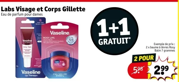 Offre: Vaseline Rosy Lips Lip Balm