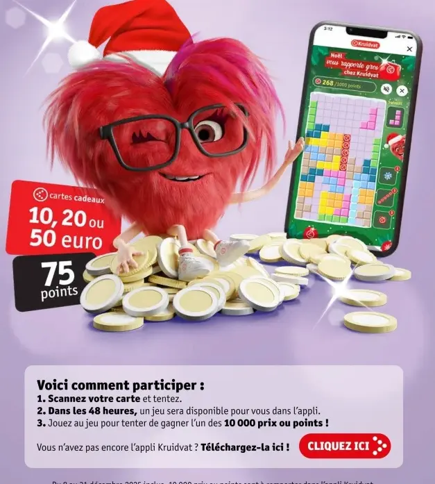 Offre: cartes cadeaux