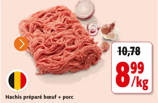 Offre: Hachis préparé bœuf + porc
