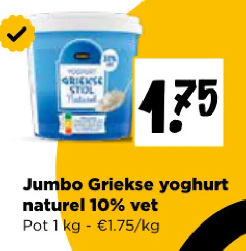 Promotie: Jumbo Griekse yoghurt naturel 10% vet