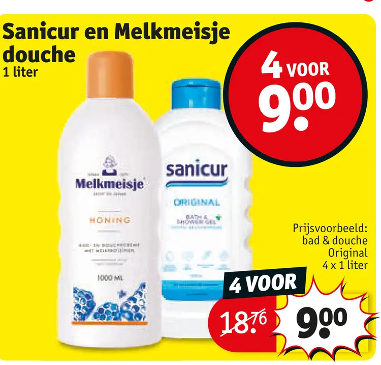Aanbieding: Sanicur en Melkmeisje douche
