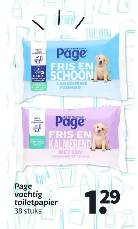 Promotie: Page vochtig toiletpapier