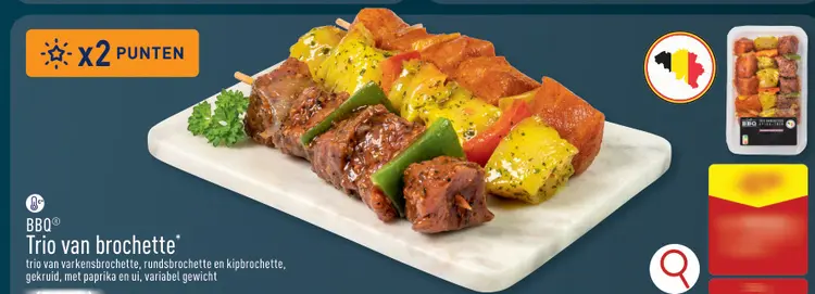 Promotie: Trio van brochette