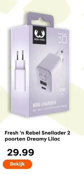 Aanbieding: Snellader 2 poorten Dreamy Lilac