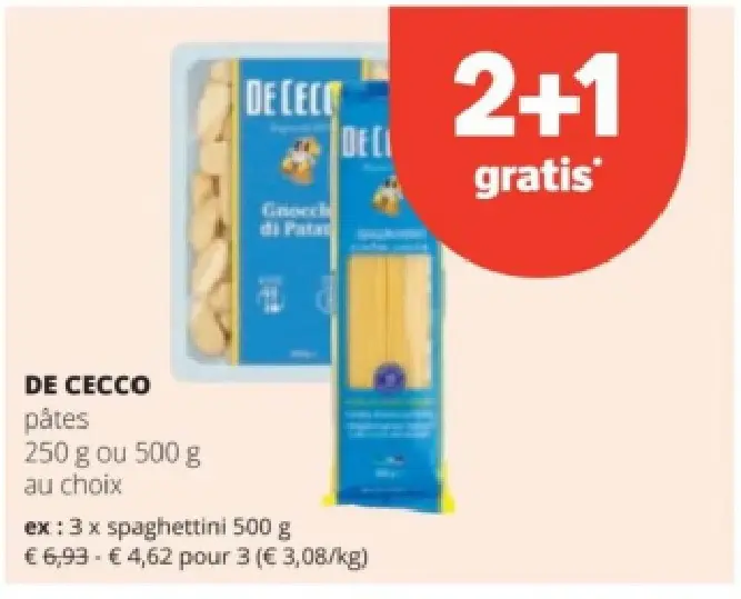 Offre: pâtes