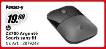 Offre: Z3700 Argenté Souris sans fil