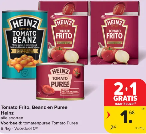 Promotie: Tomato Frito, Beanz en Puree