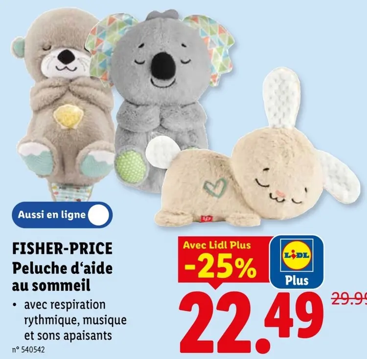 Offre: FISHER-PRICE Peluche d'aide au sommeil