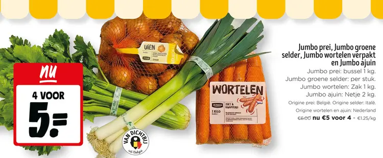 Promotie: Jumbo prei, Jumbo groene selder, Jumbo wortel
