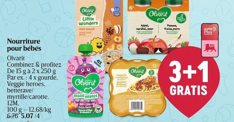 Offre: Nourriture pour  bébés