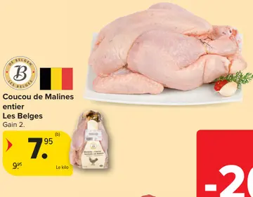 Offre: Coucou de Malines entier Les Belges