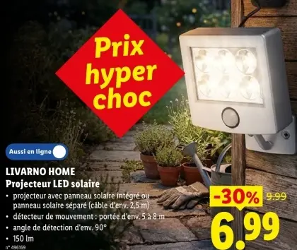 Offre: Projecteur LED solaire