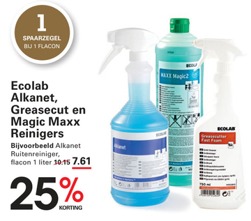 Aanbieding: Ecolab Alkanet, Greasecut en Magic Maxx Reini