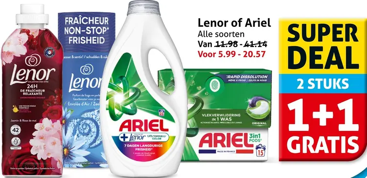 Aanbieding: Lenor of Ariel