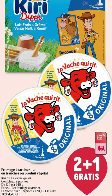 Offre: Fromage à tartiner ou en tranches ou produit végétal