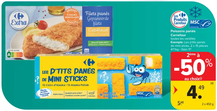 Offre: Poissons panés