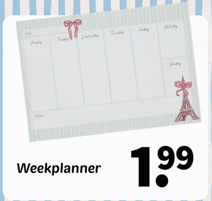 Promotie: Weekplanner