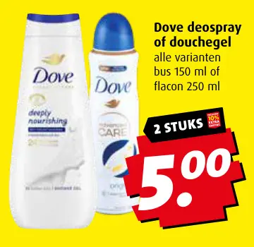 Aanbieding: Dove deospray of douchegel