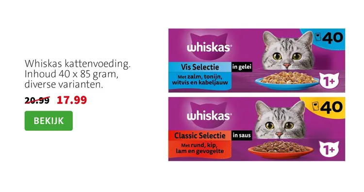 Aanbieding: Whiskas kattenvoeding