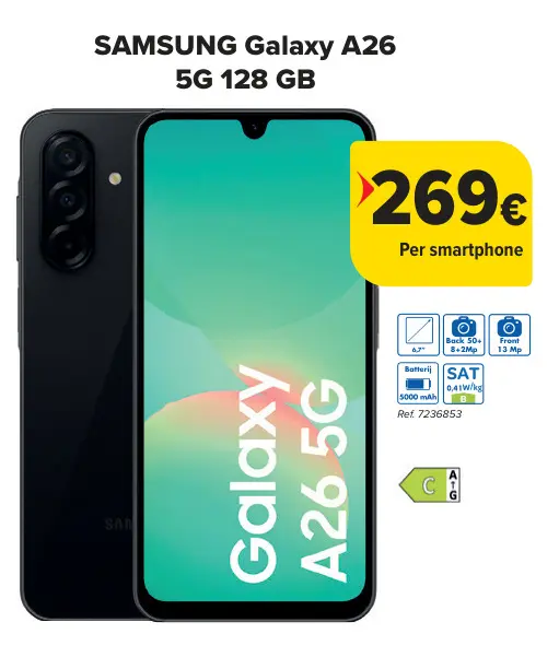 Aanbieding: SAMSUNG Galaxy A26 5G 128 GB