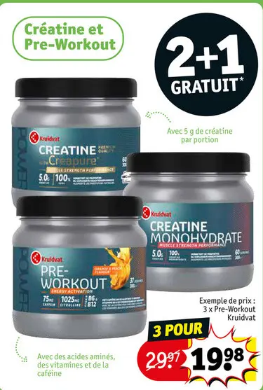 Offre: Créatine et Pre-Workout