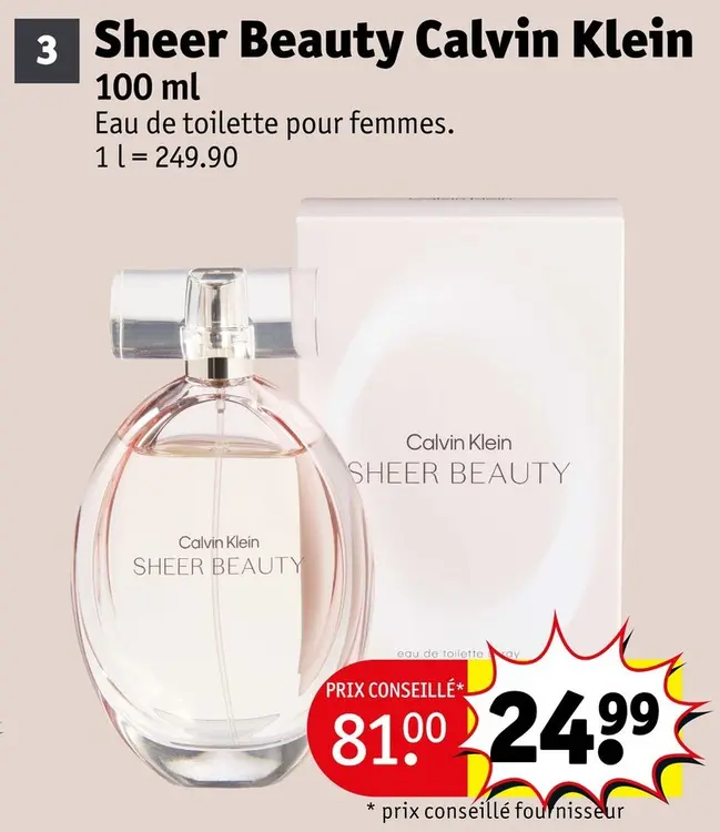 Offre: Sheer Beauty Calvin Klein