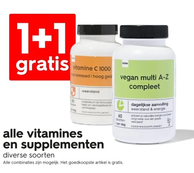 Aanbieding: alle vitamines en supplementen
