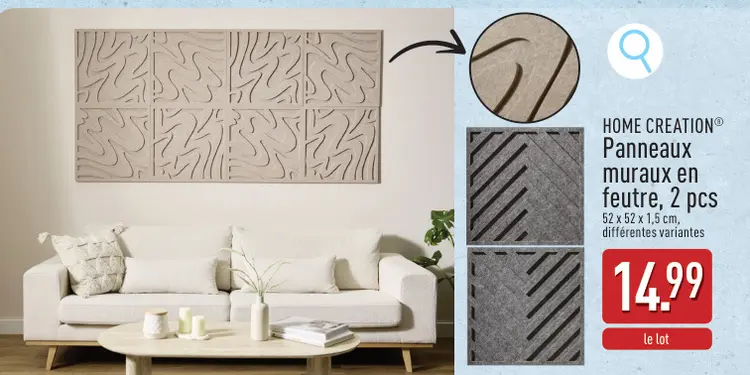 Offre: Panneaux muraux en feutre