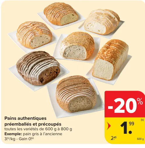 Offre: Pains authentiques