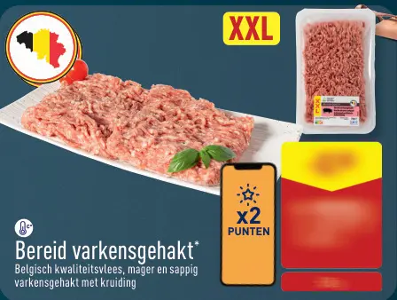 Promotie: Bereid varkensgehakt