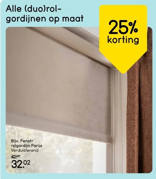 Aanbieding: Fenstr rolgordijn Parijs Verduisterend