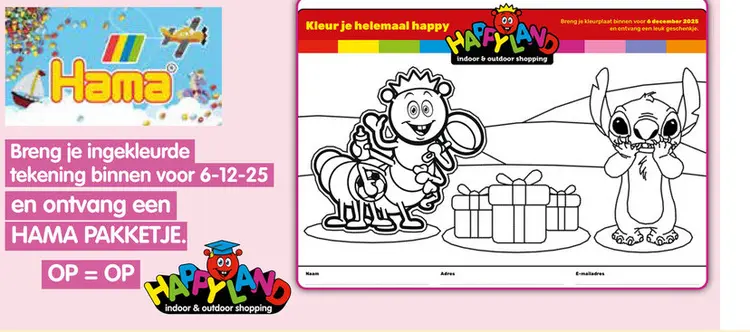 Aanbieding: Coloring page for a Hama package