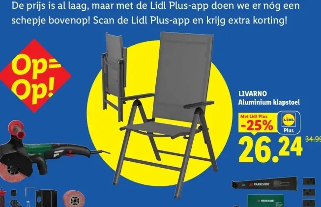 Aanbieding: Aluminium klapstoel