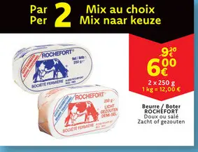 Offre: Beurre / Boter ROCHEFORT