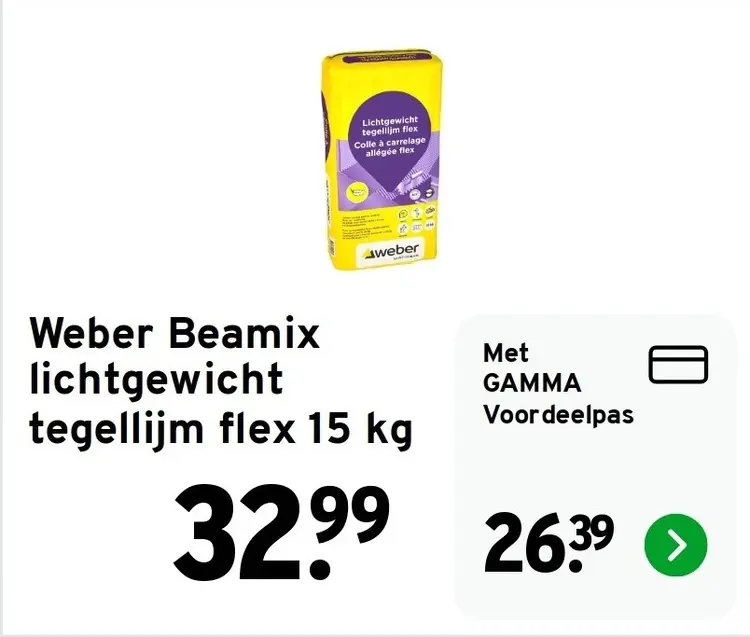 Aanbieding: Lichtgewicht tegellijm flex