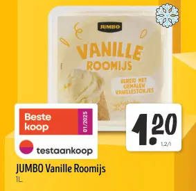 Aanbieding: JUMBO Vanille Roomijs