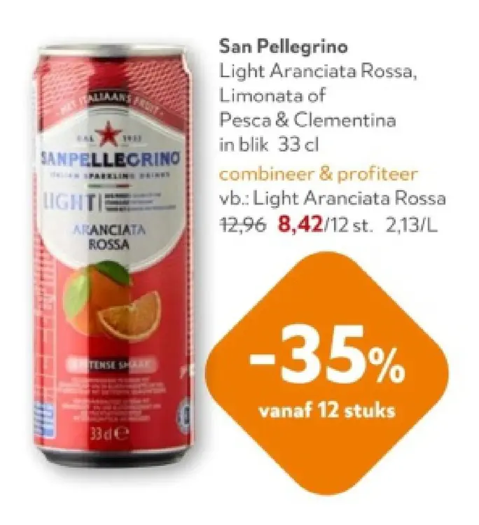 Promotie: Light Aranciata Rossa, Limonata of Pesca & Clementina