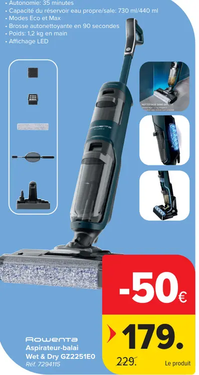 Offre: Aspirateur-balai Wet & Dry GZ2251E0